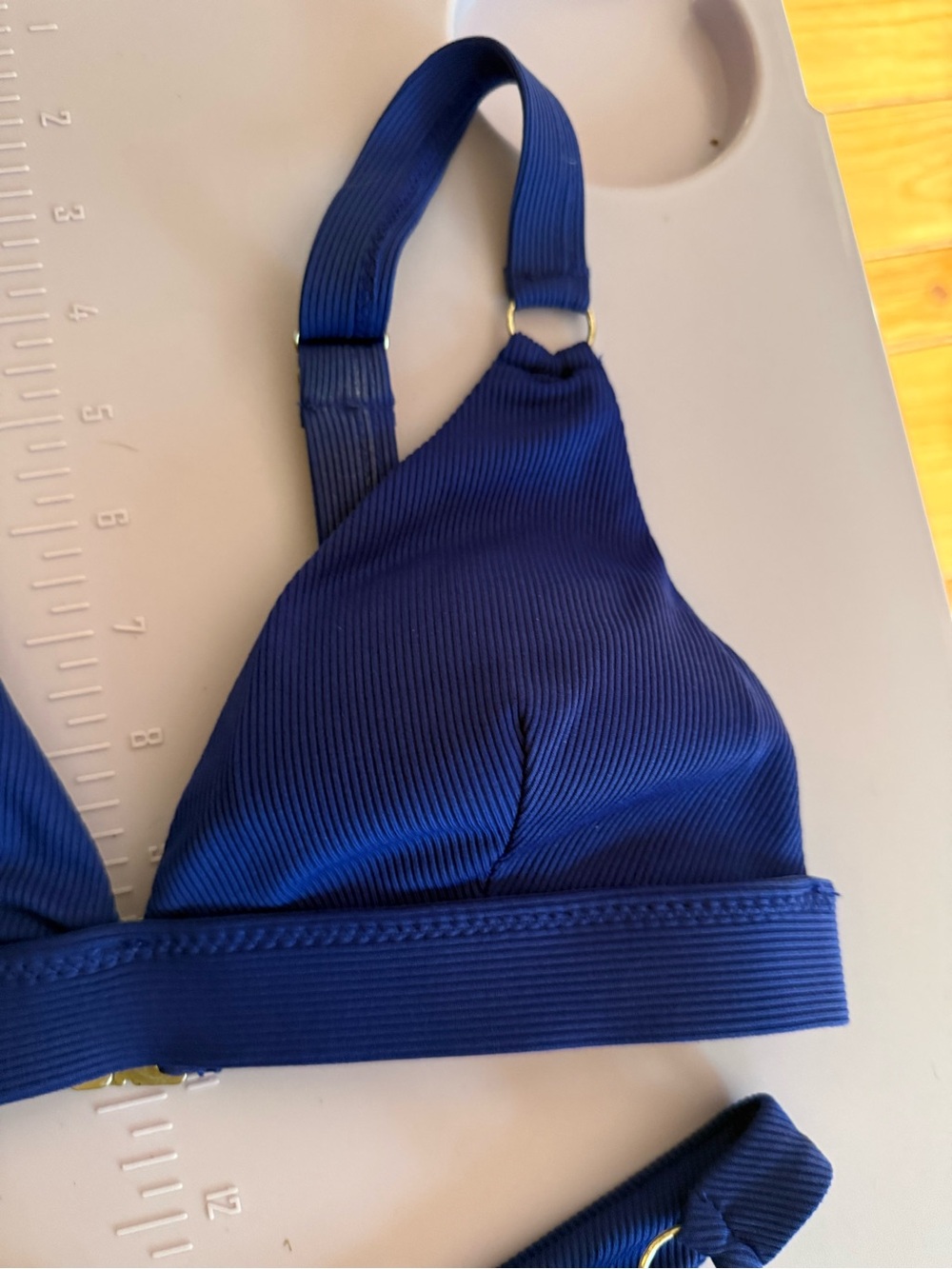 Royal Blue Ribbed Bikini Set - Picture 2 of 5